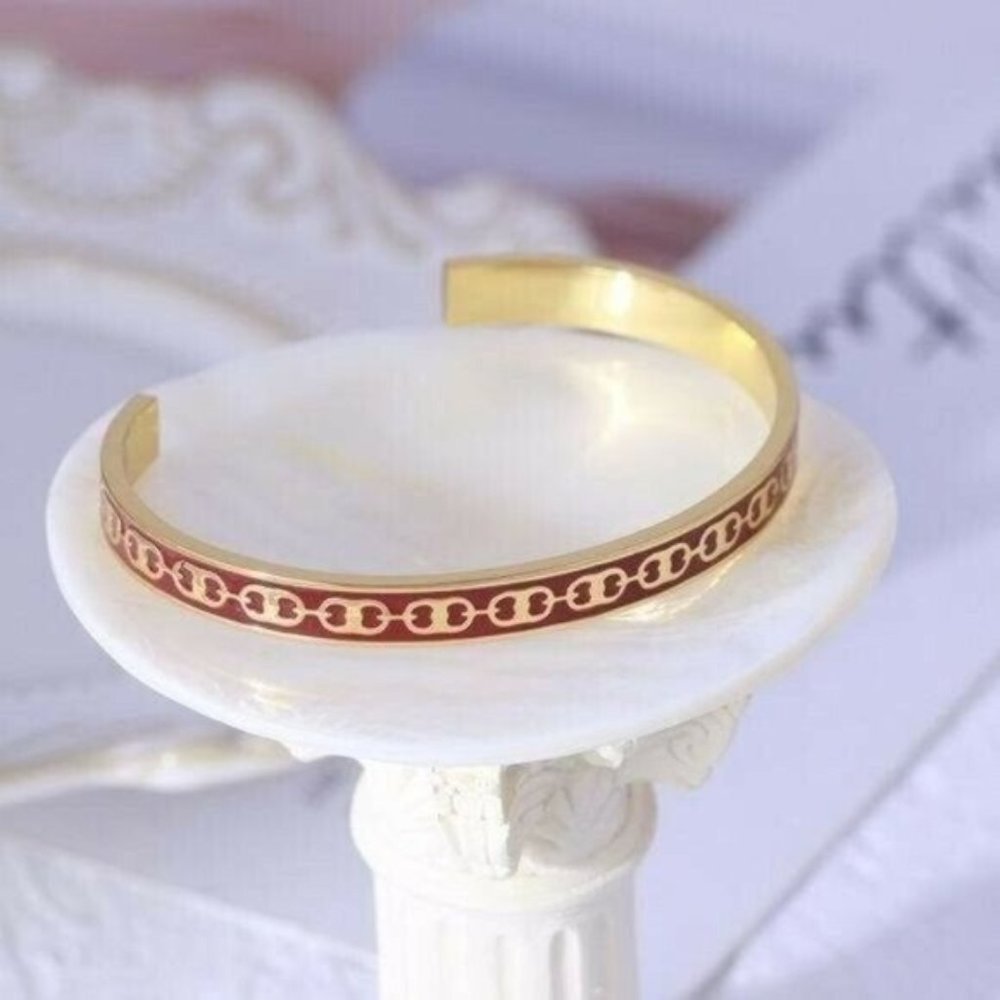NWOT Tory Burch red cuff bracelet